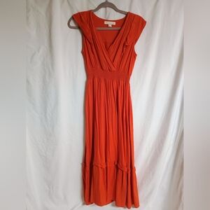 Elegant Orange Maxi Dress